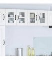 vidaXL Wall Glass Cabinet LUCCA 2 pcs White 60 x 31 x 40 cm — Model: 2x wall glass cabinet (2 doors)