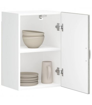 vidaXL Kitchen Wall Cabinet Lucca Grey Sonoma Engineered Wood — Size: 40 x 31 x 60 cm, Model: 1x wall cabinet (1 door)