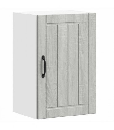 vidaXL Kitchen Wall Cabinet Lucca Grey Sonoma Engineered Wood — Size: 40 x 31 x 60 cm, Model: 1x wall cabinet (1 door)