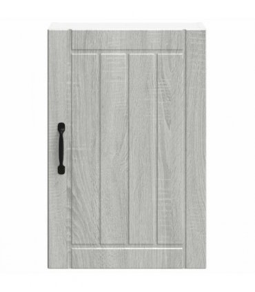 vidaXL Kitchen Wall Cabinet Lucca Grey Sonoma Engineered Wood — Size: 40 x 31 x 60 cm, Model: 1x wall cabinet (1 door)