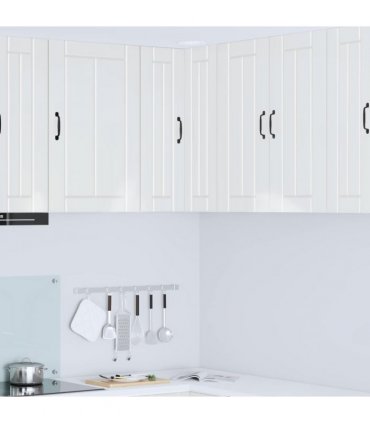 vidaXL Wall Corner Cabinet LUCCA High Gloss White 57 x 57 x 80 cm — Model: 1x wall corner cabinet