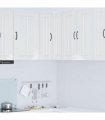 vidaXL Wall Corner Cabinet LUCCA High Gloss White 57 x 57 x 80 cm — Model: 1x wall corner cabinet