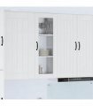 vidaXL Wall Glass Cabinet LUCCA White 40 x 31 x 100 cm Engineered Wood — Model: 1x wall glass cabinet (1 door)