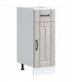 vidaXL Kitchen Base Cabinet Lucca Grey Sonoma Engineered W — Size: 30 x 46 x 81.5 cm, Model: 1x bottom cabinet (1 door 1 drawer)