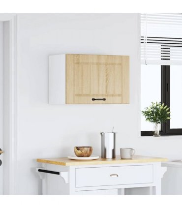 vidaXL Kitchen Wall Cabinet Lucca Sonoma Oak Engineered Wood — Size: 60 x 31 x 40 cm, Model: 1x wall cabinet (1 flap door)