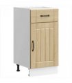vidaXL Kitchen Base Cabinet Lucca Sonoma Oak Engineered Wo — Size: 40 x 46 x 81.5 cm, Model: 1x bottom cabinet (1 door 1 drawer)