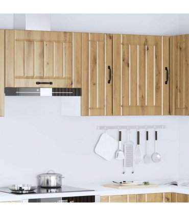 vidaXL Kitchen Wall Cabinet Lucca Artisan Oak Engineered Wood — Size: 30 x 31 x 60 cm, Model: 1x wall cabinet (1 door)