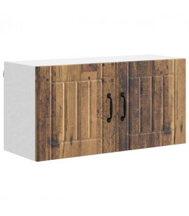 vidaXL Wall Cabinet LUCCA Old Wood 80 x 31 x 40 cm Engineered Wood — Model: 1x wall cabinet (2 doors)
