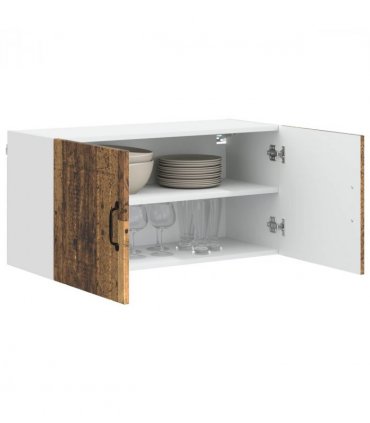 vidaXL Wall Cabinet LUCCA Old Wood 80 x 31 x 40 cm Engineered Wood — Model: 1x wall cabinet (2 doors)
