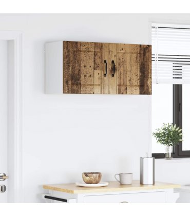 vidaXL Wall Cabinet LUCCA Old Wood 80 x 31 x 40 cm Engineered Wood — Model: 1x wall cabinet (2 doors)