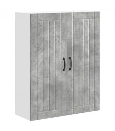vidaXL Wall Cabinet LUCCA Concrete Grey 80 x 31 x 100 cm — Model: 1x wall cabinet (2 doors)