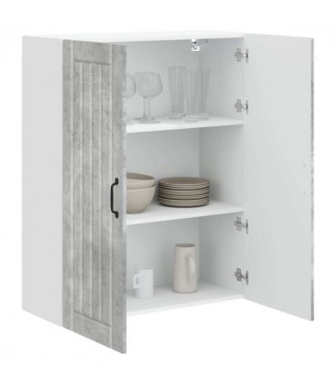 vidaXL Wall Cabinet LUCCA Concrete Grey 80 x 31 x 100 cm — Model: 1x wall cabinet (2 doors)