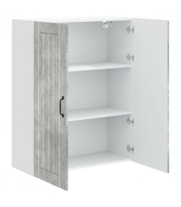 vidaXL Wall Cabinet LUCCA Concrete Grey 80 x 31 x 100 cm — Model: 1x wall cabinet (2 doors)