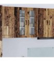 vidaXL Wall Glass Cabinet LUCCA Old Wood 60 x 31 x 80 cm — Model: 1x wall glass cabinet (2 doors)