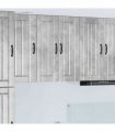 vidaXL Kitchen Cabinet Concrete Grey 60 x 31 x 80 cm Engineered Wood — Model: 1x wall glass cabinet (2 doors)