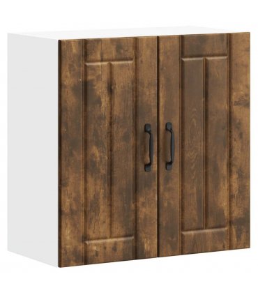 vidaXL Kitchen Wall Cabinet Lucca Smoked Oak Engineered Wood — Size: 60 x 31 x 60 cm, Model: 1x wall cabinet (2 doors)