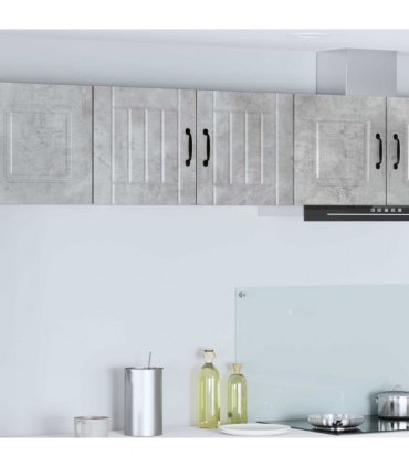 vidaXL Wall Cabinet LUCCA 2 pcs Concrete Grey 40 x 31 x 40 cm — Model: 2x wall cabinet (1 door)