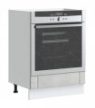 vidaXL Oven Cabinet Lucca Concrete Grey Engineered Wood — Size: 60 x 46 x 81.5 cm, Model: 1x oven cabinet