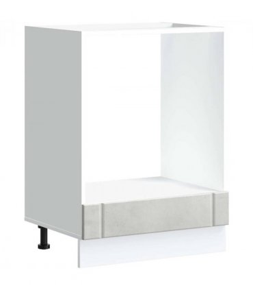 vidaXL Oven Cabinet Lucca Concrete Grey Engineered Wood — Size: 60 x 46 x 81.5 cm, Model: 1x oven cabinet