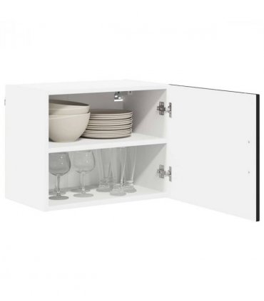 vidaXL Wall Cabinet LUCCA Black 50 x 31 x 40 cm Engineered Wood — Model: 1x wall cabinet (1 door)