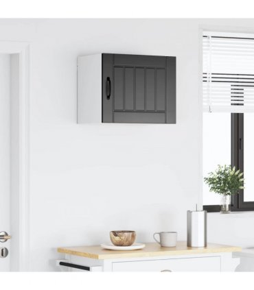 vidaXL Wall Cabinet LUCCA Black 50 x 31 x 40 cm Engineered Wood — Model: 1x wall cabinet (1 door)