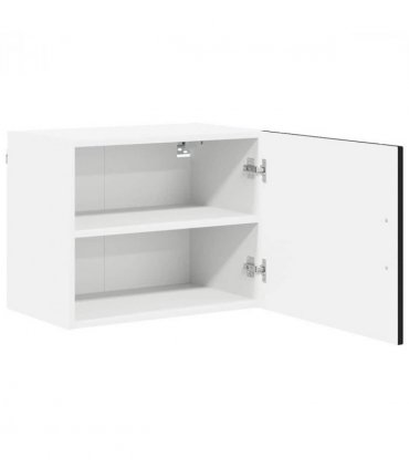 vidaXL Wall Cabinet LUCCA Black 50 x 31 x 40 cm Engineered Wood — Model: 1x wall cabinet (1 door)