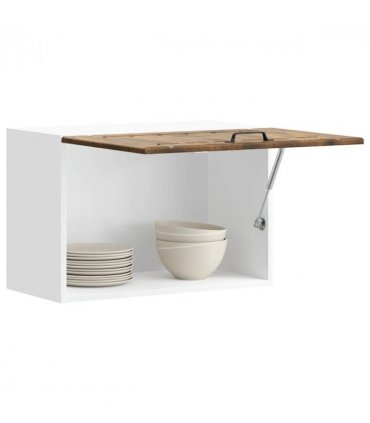 vidaXL Kitchen Wall Cabinet Lucca Smoked Oak Engineered Wood — Size: 60 x 31 x 40 cm, Model: 1x wall cabinet (1 flap door)