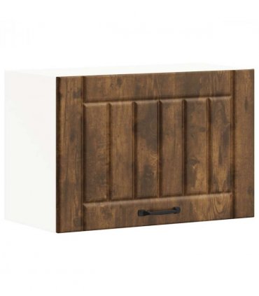 vidaXL Kitchen Wall Cabinet Lucca Smoked Oak Engineered Wood — Size: 60 x 31 x 40 cm, Model: 1x wall cabinet (1 flap door)