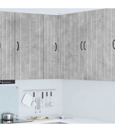 vidaXL Wall Corner Cabinet LUCCA Concrete Grey 57 x 57 x 100 cm — Model: 1x wall corner cabinet