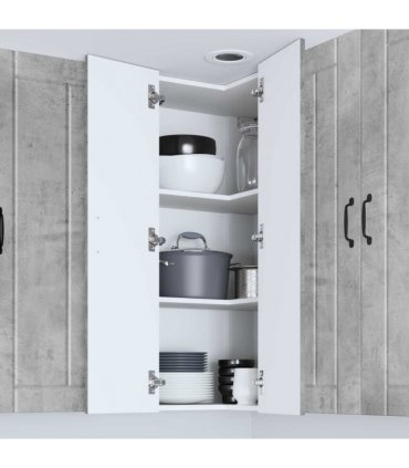 vidaXL Wall Corner Cabinet LUCCA Concrete Grey 57 x 57 x 100 cm — Model: 1x wall corner cabinet