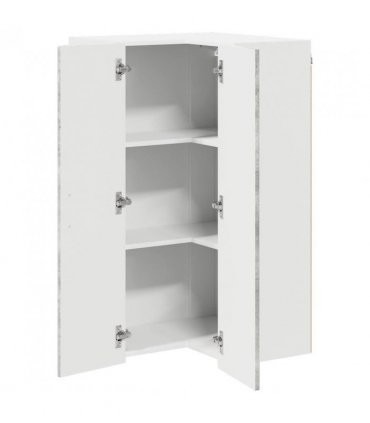 vidaXL Wall Corner Cabinet LUCCA Concrete Grey 57 x 57 x 100 cm — Model: 1x wall corner cabinet