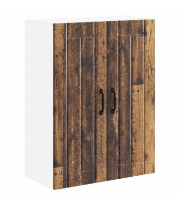 vidaXL Kitchen Cabinet Old Wood 60 x 31 x 80 cm Engineered Wood — Model: 1x wall glass cabinet (2 doors)
