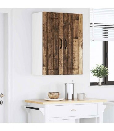 vidaXL Kitchen Cabinet Old Wood 60 x 31 x 80 cm Engineered Wood — Model: 1x wall glass cabinet (2 doors)
