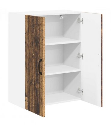 vidaXL Kitchen Cabinet Old Wood 60 x 31 x 80 cm Engineered Wood — Model: 1x wall glass cabinet (2 doors)