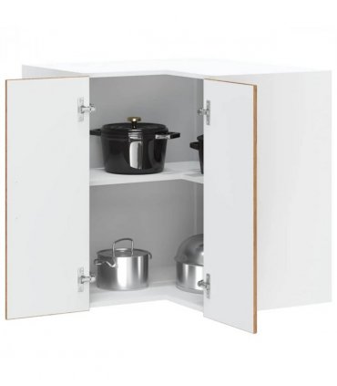 vidaXL Kitchen Wall Corner Cabinet Lucca Old Wood — Colour: concrete grey, Size: 57 x 57 x 60 cm, Model: 1x wall corner cabinet