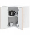 vidaXL Kitchen Wall Corner Cabinet Lucca Old Wood — Colour: concrete grey, Size: 57 x 57 x 60 cm, Model: 1x wall corner cabinet