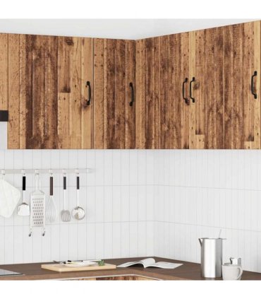 vidaXL Kitchen Wall Corner Cabinet Lucca Old Wood — Colour: concrete grey, Size: 57 x 57 x 60 cm, Model: 1x wall corner cabinet