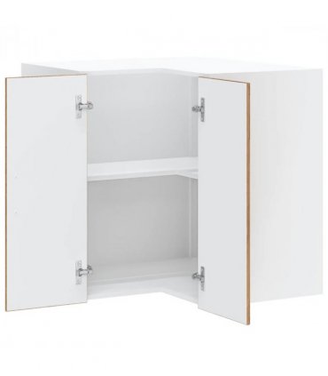 vidaXL Kitchen Wall Corner Cabinet Lucca Old Wood — Colour: concrete grey, Size: 57 x 57 x 60 cm, Model: 1x wall corner cabinet