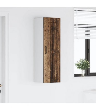 vidaXL Wall Cabinet LUCCA Old Wood 30 x 31 x 100 cm Engineered Wood — Model: 1x wall cabinet (1 door)