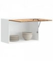 vidaXL Kitchen Wall Cabinet Lucca Old Wood Engineered Wood — Size: 60 x 31 x 40 cm, Model: 1x wall cabinet (1 flap door)