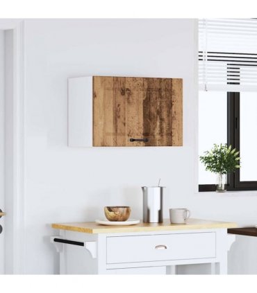 vidaXL Kitchen Wall Cabinet Lucca Old Wood Engineered Wood — Size: 60 x 31 x 40 cm, Model: 1x wall cabinet (1 flap door)