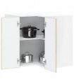 vidaXL Kitchen Wall Corner Cabinet Lucca Sonoma Oak Engineered Wood — Size: 57 x 57 x 60 cm, Model: 1x wall corner cabinet