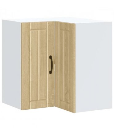 vidaXL Kitchen Wall Corner Cabinet Lucca Sonoma Oak Engineered Wood — Size: 57 x 57 x 60 cm, Model: 1x wall corner cabinet