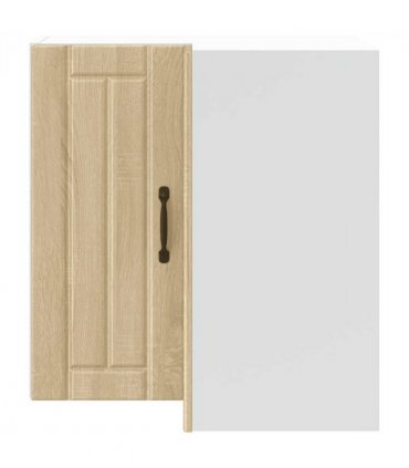 vidaXL Kitchen Wall Corner Cabinet Lucca Sonoma Oak Engineered Wood — Size: 57 x 57 x 60 cm, Model: 1x wall corner cabinet