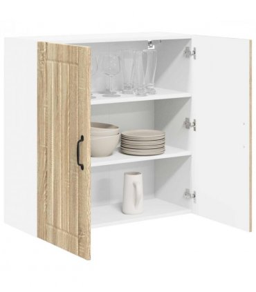 vidaXL Wall Cabinet LUCCA Sonoma Oak 80 x 31 x 80 cm Engineered Wood — Model: 1x wall cabinet (2 doors)