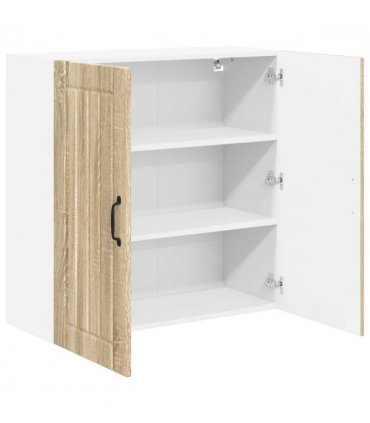 vidaXL Wall Cabinet LUCCA Sonoma Oak 80 x 31 x 80 cm Engineered Wood — Model: 1x wall cabinet (2 doors)