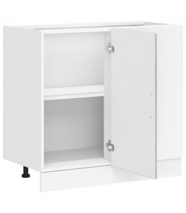 vidaXL Kitchen Base Cabinet Lucca Concrete Grey Engineered W — Size: 86 x 46 x 81.5 cm, Model: 1x corner bottom cabinet (1 door)