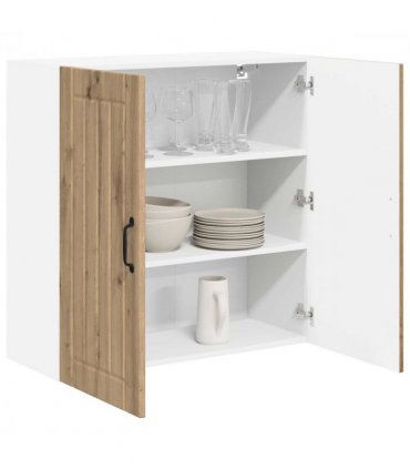 vidaXL Wall Cabinet LUCCA Artisan Oak 80 x 31 x 80 cm Engineered Wood — Model: 1x wall cabinet (2 doors)