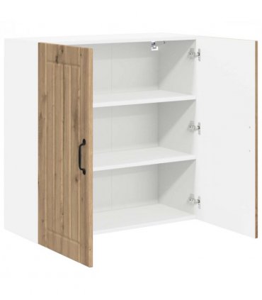 vidaXL Wall Cabinet LUCCA Artisan Oak 80 x 31 x 80 cm Engineered Wood — Model: 1x wall cabinet (2 doors)
