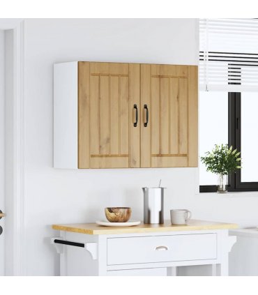 vidaXL Kitchen Wall Cabinet Lucca Artisan Oak Engineered Wood — Size: 80 x 31 x 60 cm, Model: 1x wall cabinet (2 doors)